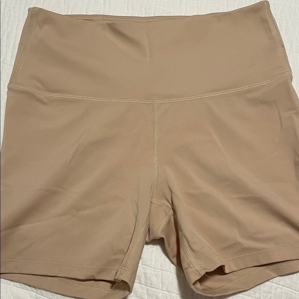 All in Motion Women's Beige High-Waisted Shorts